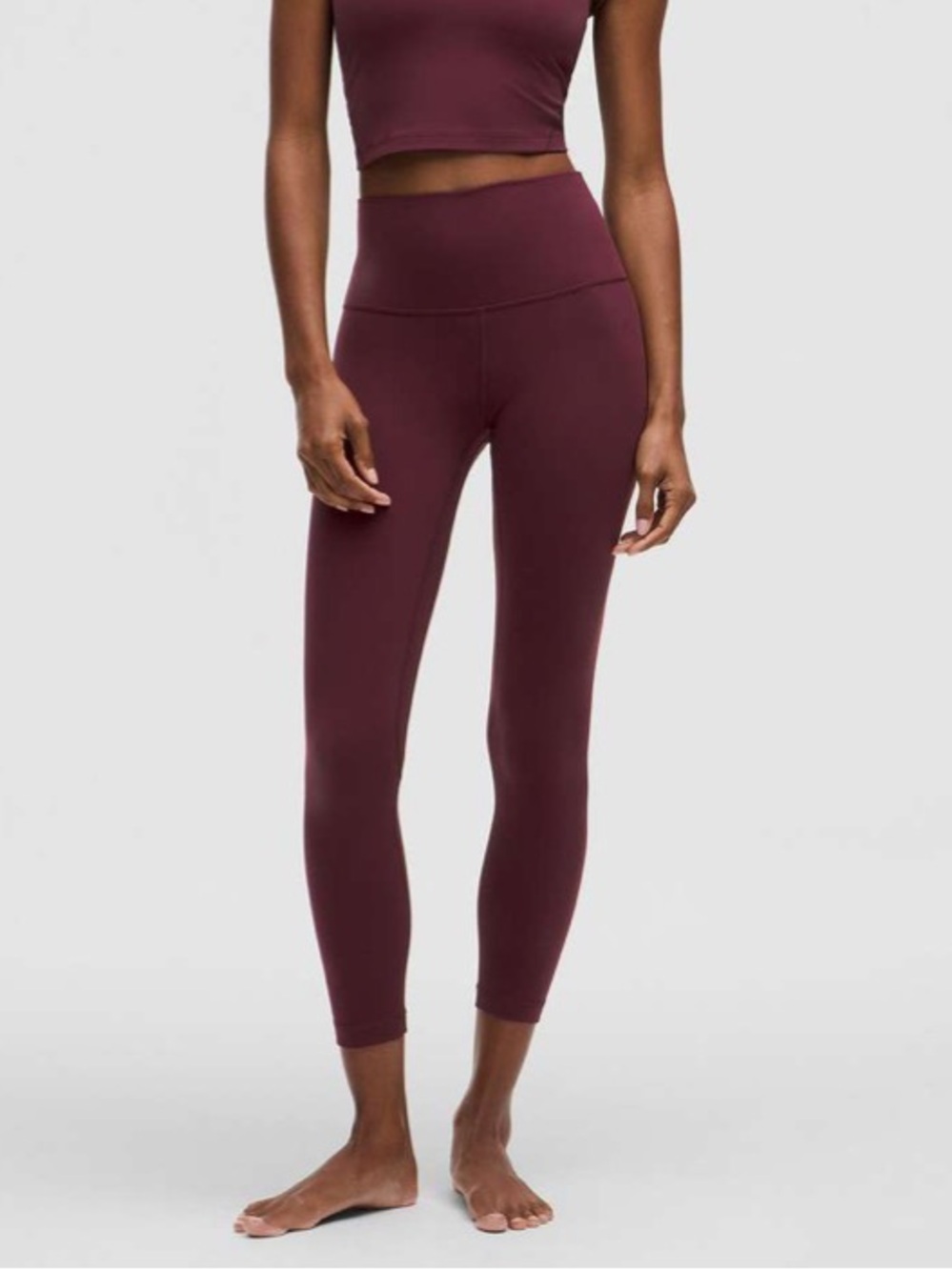 Lululemon Align High-Rise Pant Leggings 25” Garnet Deep Burgandy Size 2